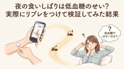 夜の食いしばりは低血糖のせい？実際にリブレをつけて検証してみた結果