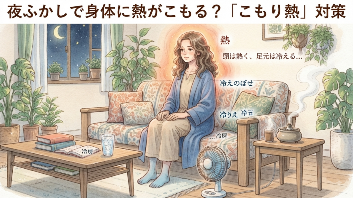 夜ふかしで身体に熱がこもる？「こもり熱」対策